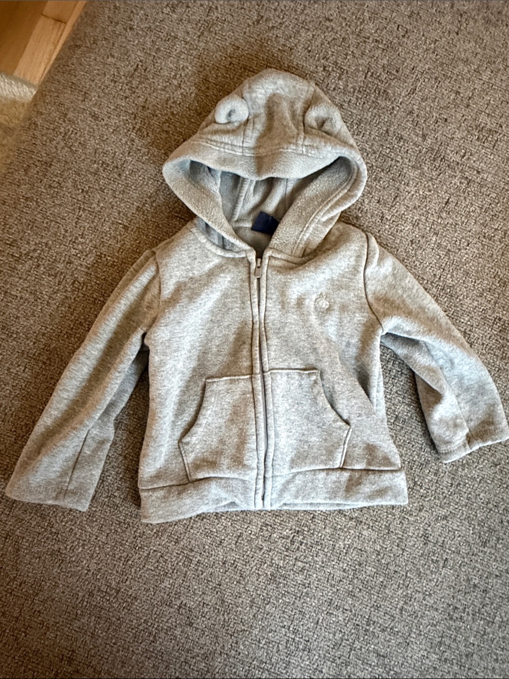GAP Light Grey Kids Hooded Zip Sweatshirt